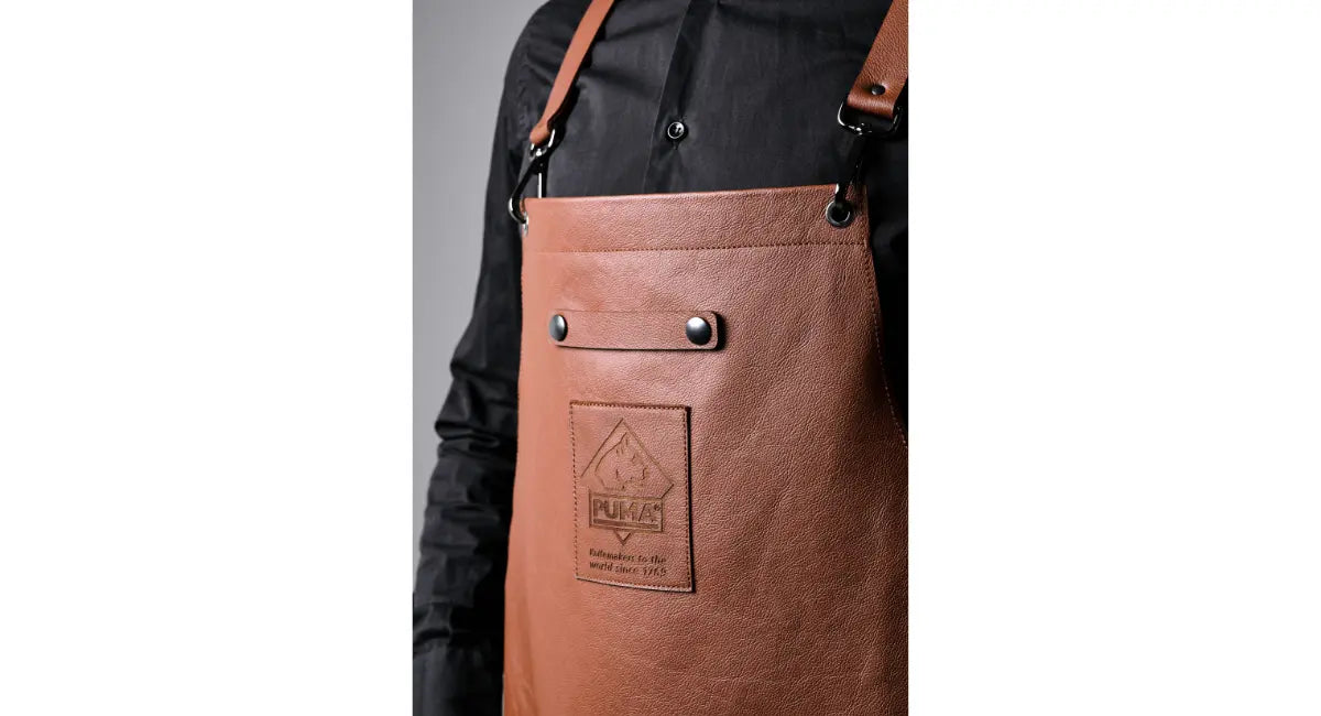 Koch- & Grillschürze, strapazierfähig und robust aus Rindleder Farbe cognac