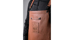 Koch- & Grillschürze, strapazierfähig und robust aus Rindleder Farbe cognac