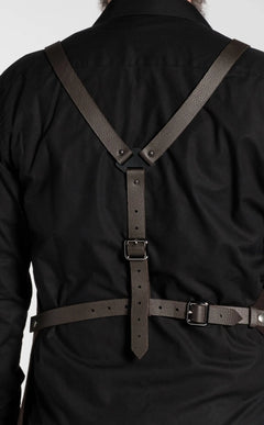 Koch- & Grillschürze, strapazierfähig und robust aus Rindleder Farbe cognac