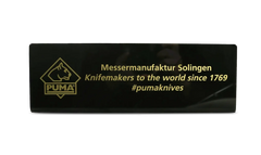 Thekendisplay / Aufsteller schwarz "Knifemakers to the world"