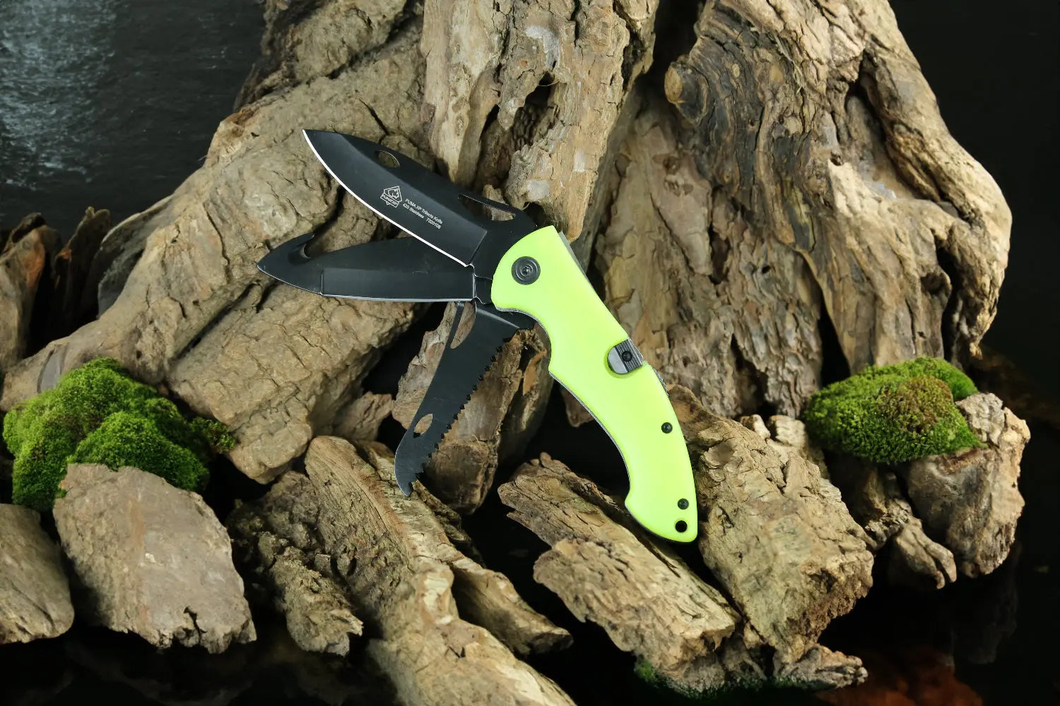 PUMA XP Trifecta 3-Klingen Schliessmesser, Acryl nachleuchtend