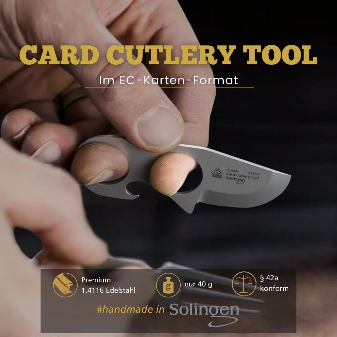 PUMA card cutlery tool
