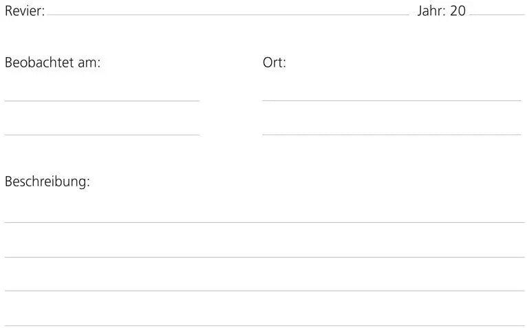 PUMA Rehbock-Gehörn-Skizzenblock