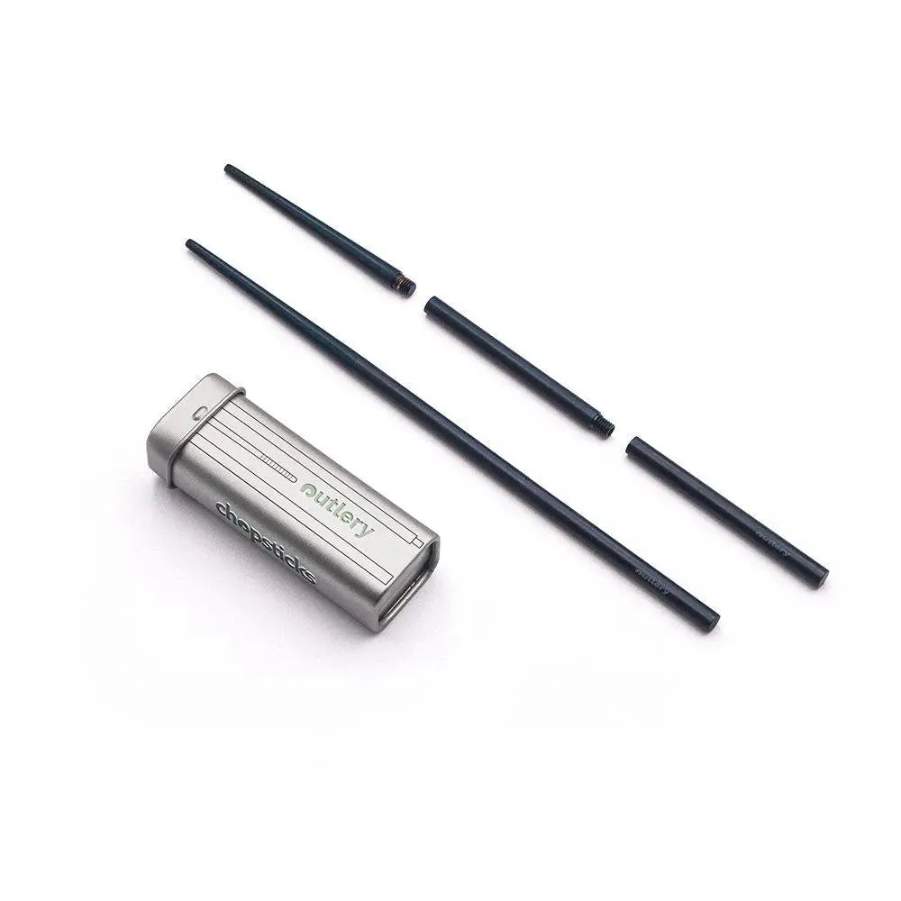 Outlery Reise-Essstäbchen, Edelstahl, Taschenformat