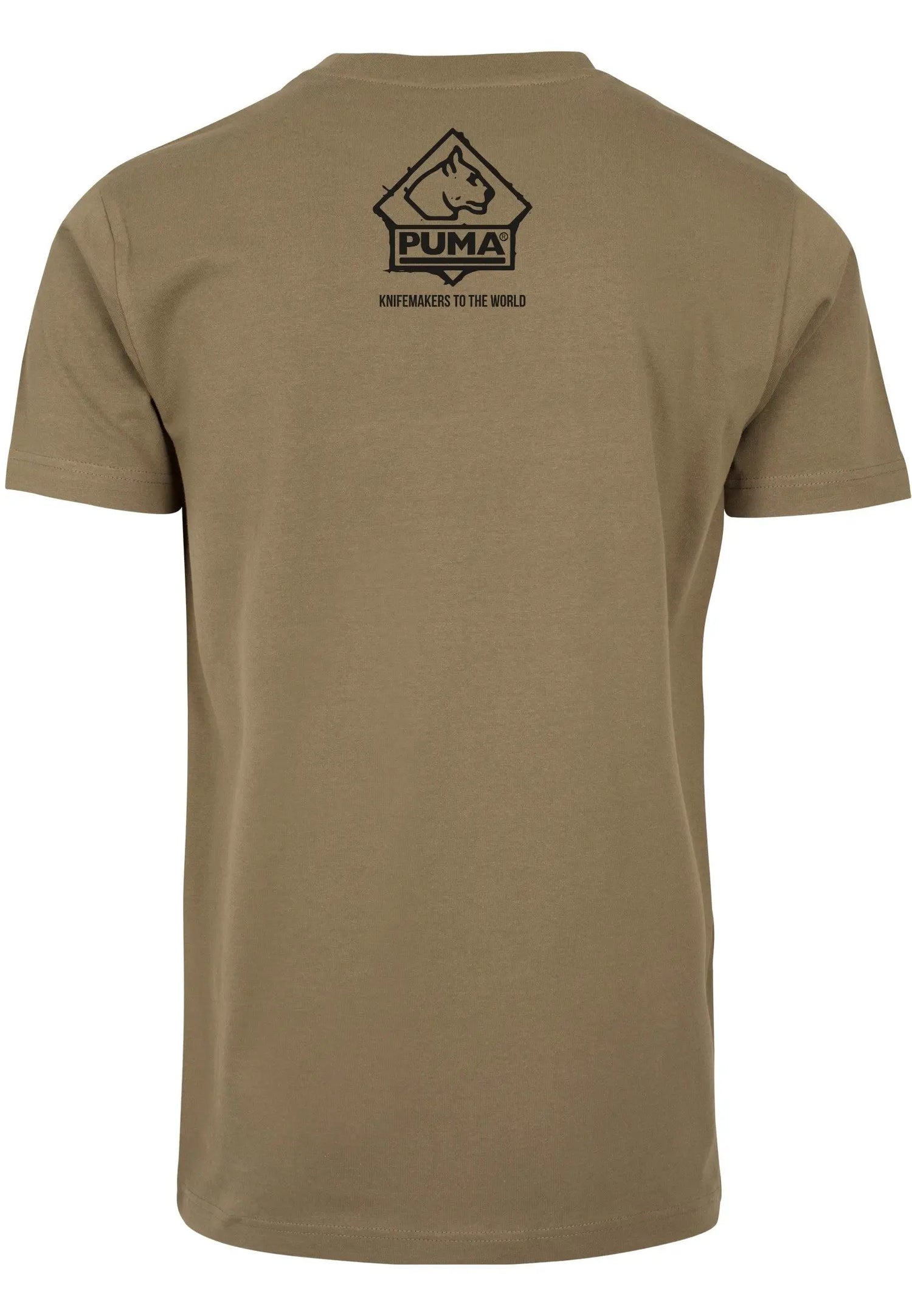 PUMA T-Shirt Motiv: Büffel und white hunter, Farbe: olive