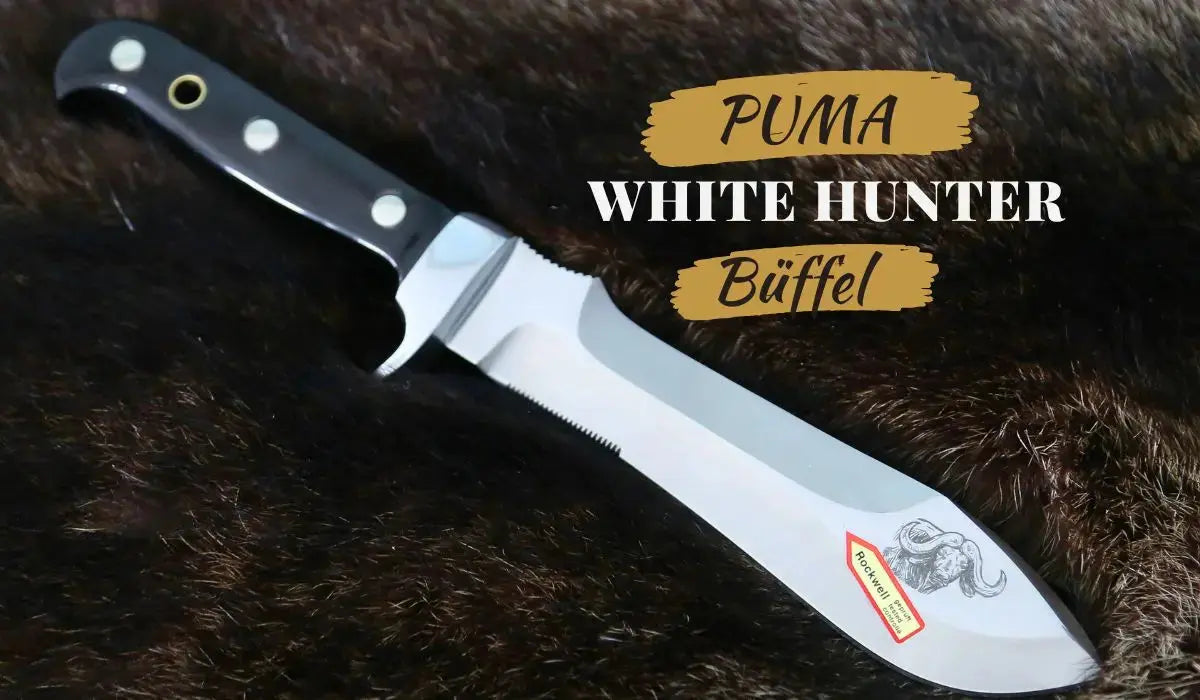 Hunting knife, outdoor knife 146375 PUMA white hunter, buffalo